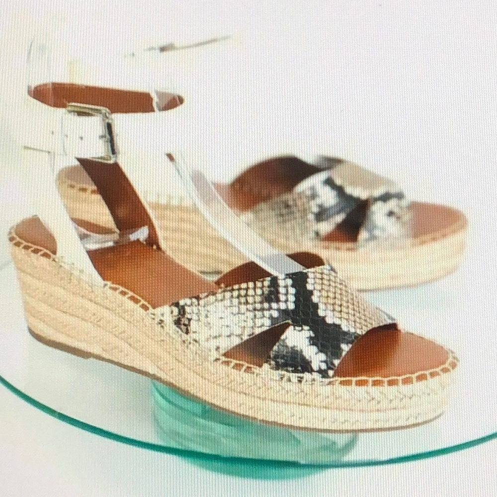 Franco Sarto Pellia Espadrille Wedge Sandal 6 M